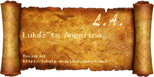 Lukáts Angelina névjegykártya